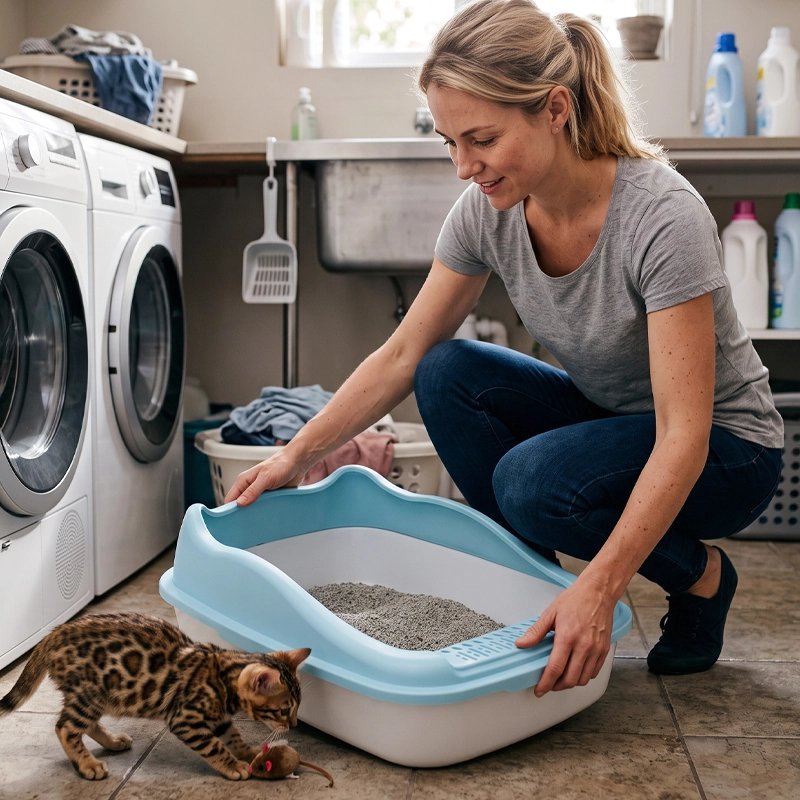 Bac à litière Chat