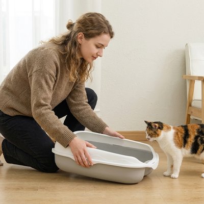 Bac à litière Chat