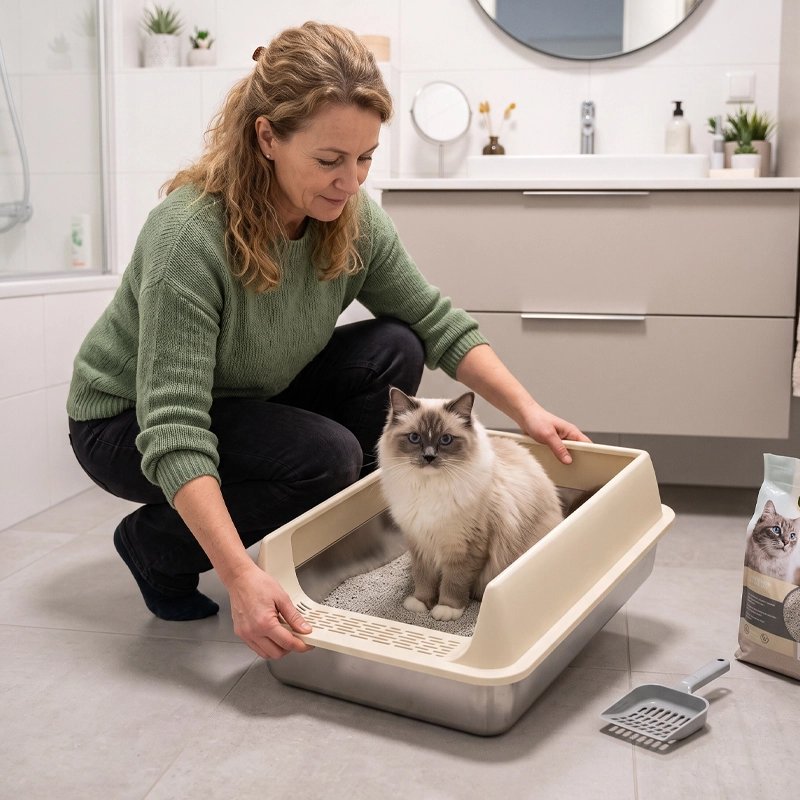 Bac à litière Chat