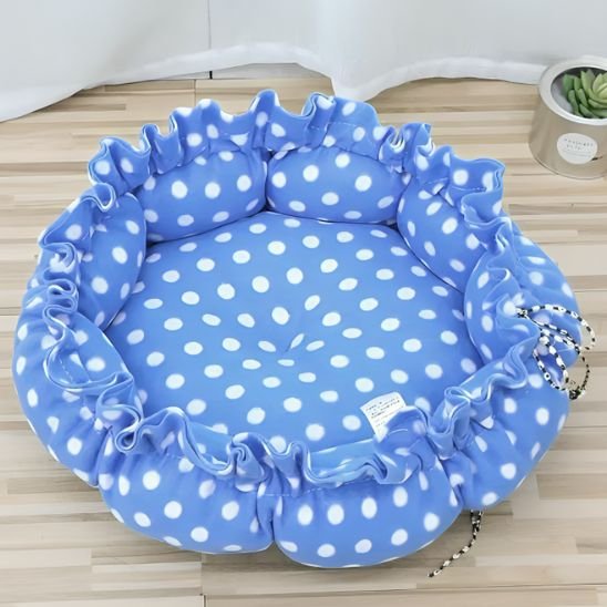 Coussin Chat Bleu
