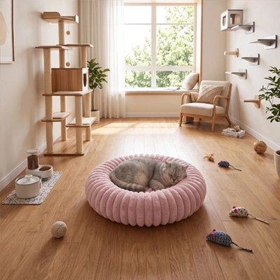 Coussin pour Chat Rose