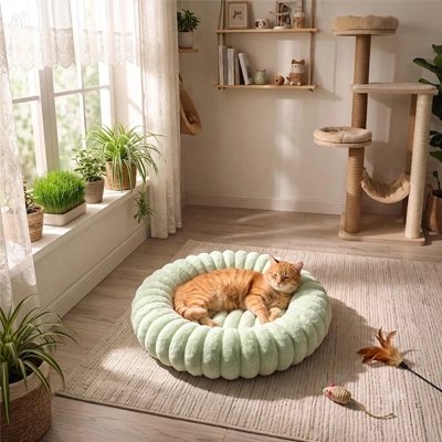 Coussin pour Chat Vert