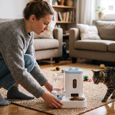 Distributeur croquettes Chat