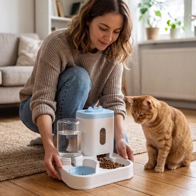 Distributeur croquettes Chat