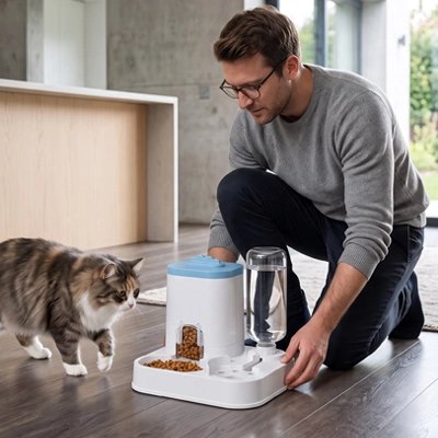 Distributeur de croquettes pour Chat
