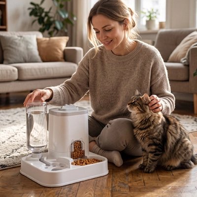 Distributeur de croquettes pour Chat