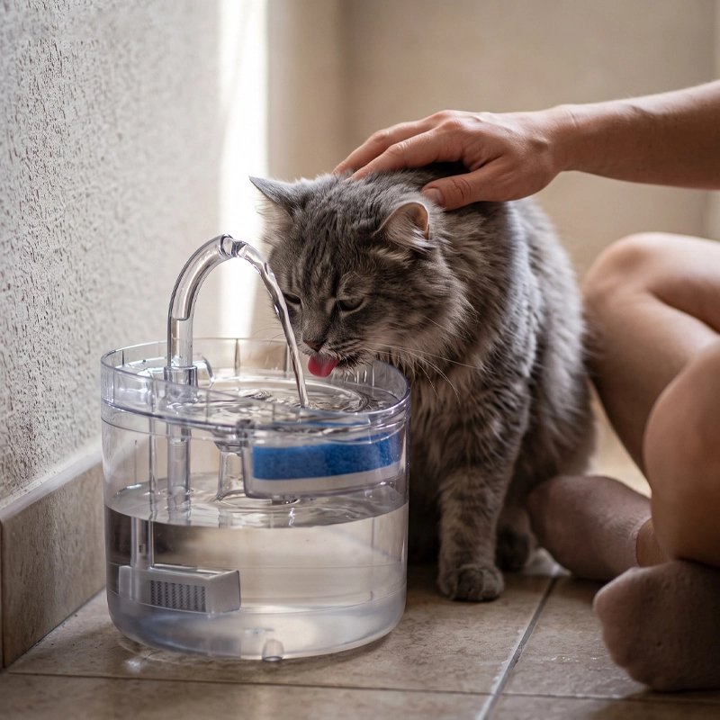Fontaine a eau Chat