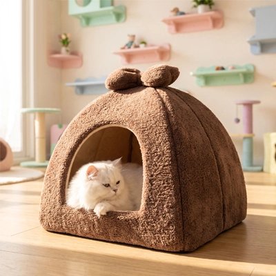Niche pour Chat Marron