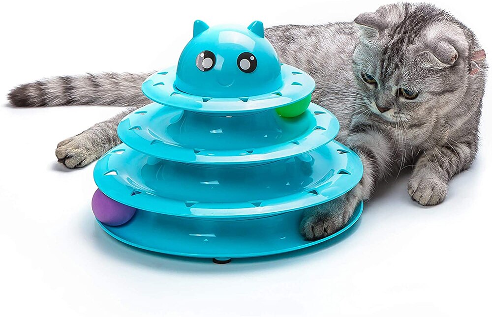 LEKSAK TOWER™ |JOUET POUR CHAT A TROIS NIVEAUX| - {{ CHAT & CIE }}