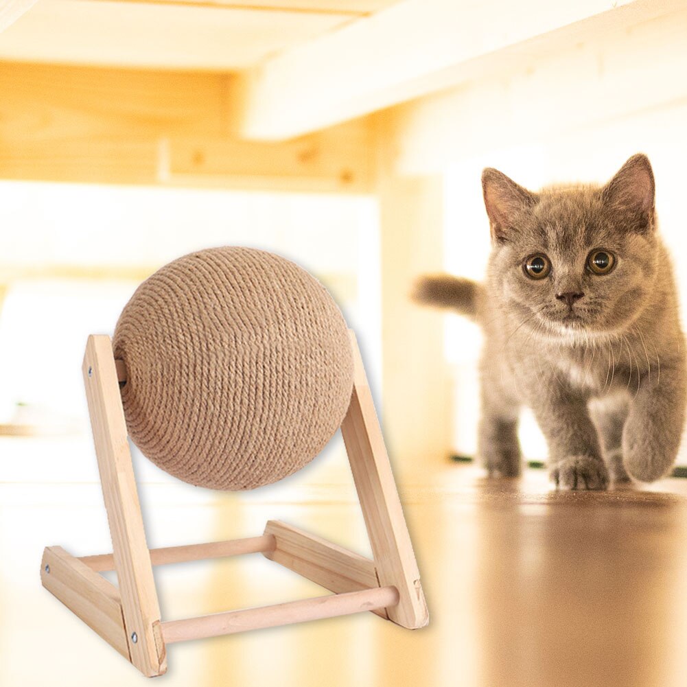 KUGLE™ | BALLE ANTI-STRESS EN SISAL POUR CHAT - {{ CHAT & CIE }}