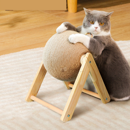 KUGLE™ | BALLE ANTI-STRESS EN SISAL POUR CHAT - {{ CHAT & CIE }}