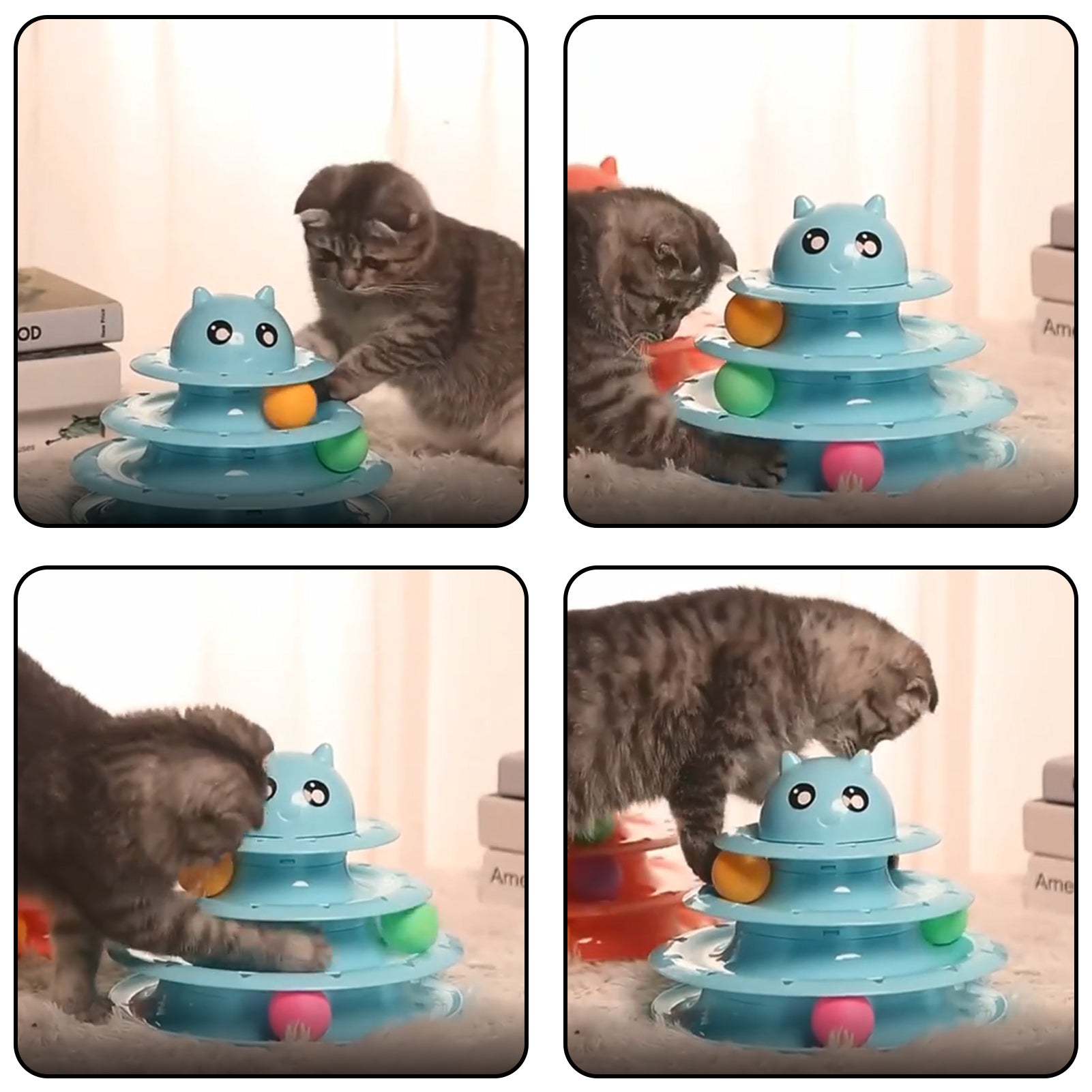 LEKSAK TOWER™ |JOUET POUR CHAT A TROIS NIVEAUX| - {{ CHAT & CIE }}