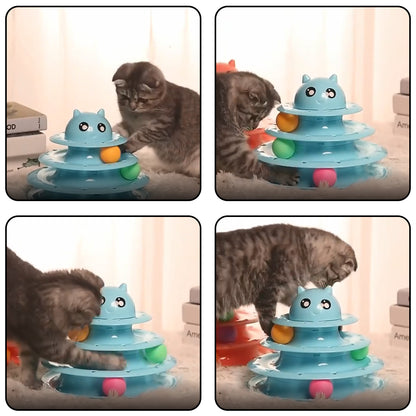 LEKSAK TOWER™ |JOUET POUR CHAT A TROIS NIVEAUX| - {{ CHAT & CIE }}