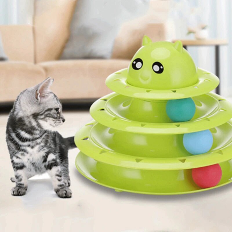 LEKSAK TOWER™ |JOUET POUR CHAT A TROIS NIVEAUX| - {{ CHAT & CIE }}